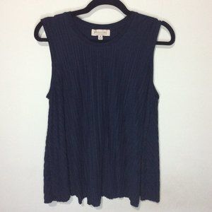 Navy Philosphy Sleeveless Knit (Runs Big)